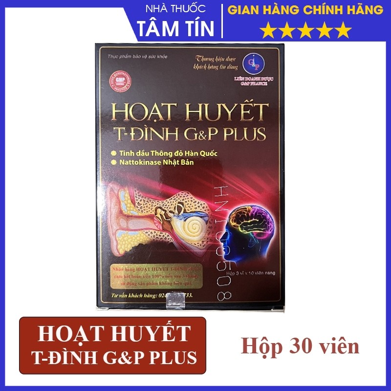 [CHÍNH HÃNG ] Hoạt Huyết T-Đình G&P Plus - Hộp 30 viên