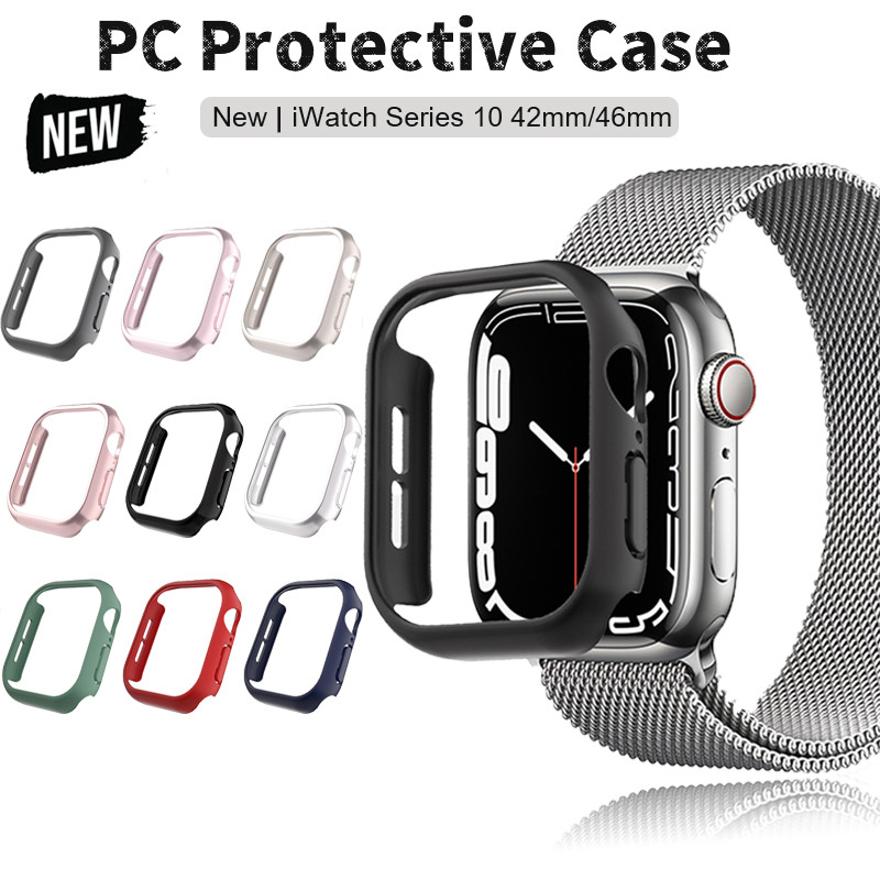 Mới Nửa Gói PC Ốp Lưng Tương Thích Cho Apple Watch Series 10 42mm 46mm Iwatch Series 10 Ốp Lưng Thay