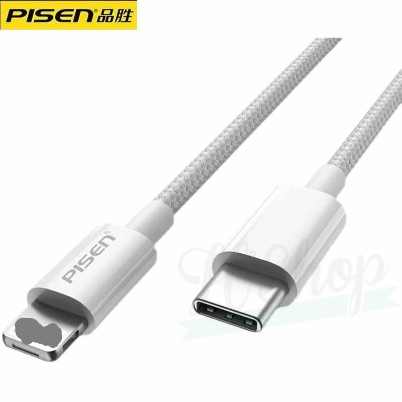 [PISEN 20W 1,2m ] Cáp PISEN QUICK PD20W Type-C to L 1200mm, sạc nhanh, công suất sạc 20W Bện nylon s