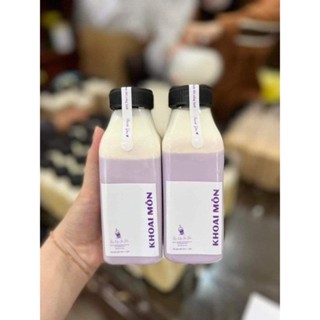 (Hoả Tốc HN)  COMBO 10 CHAI nhựa đựng trà sữa, sữa hạt, nước ép cổ rộng 330ml kèm nắp và màng seal