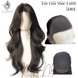 Tóc Giả Mỹ Nhi Móc Lưới 5D01 Xoăn Layer Mái Bay Dài 60cm Women Wig