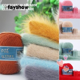 Fay Dài Sang Trọng Chồn Sợi, Chống Nhổ Tay Đan Cashmere Chồn Lông Sợi, Móc Đan Khăn Ren Cashmere