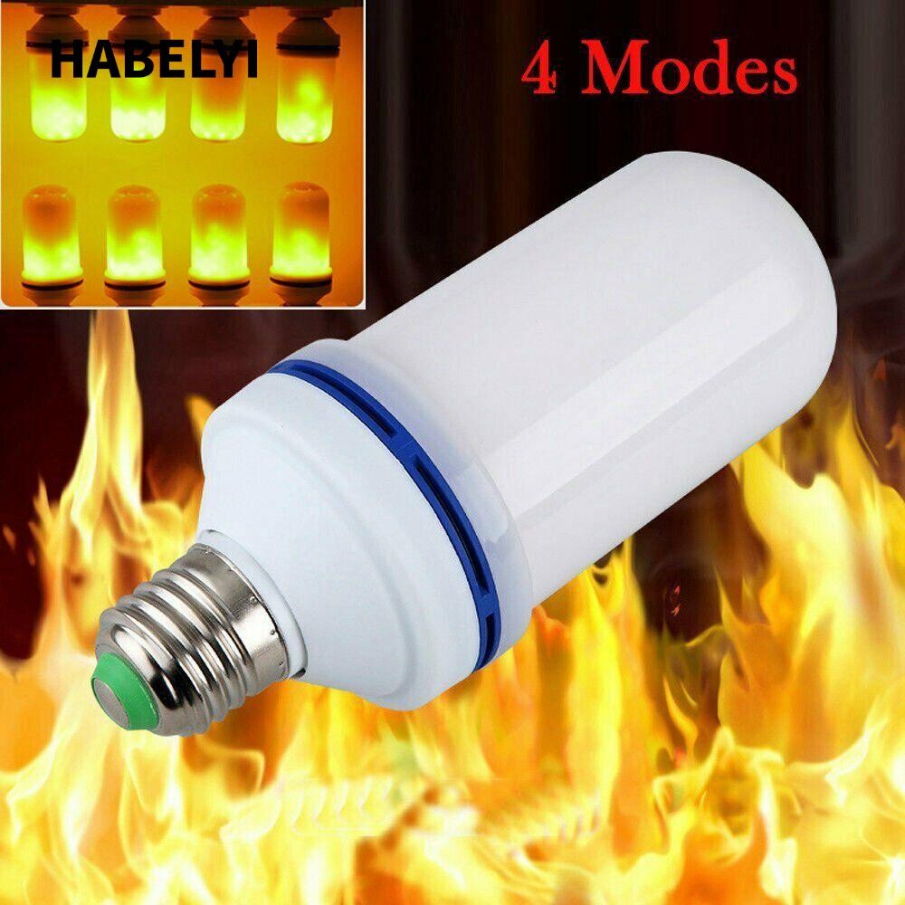 HABELYI Bóng Đèn LED E27 Hiệu Ứng Ngọn Lửa 4 Chế Độ