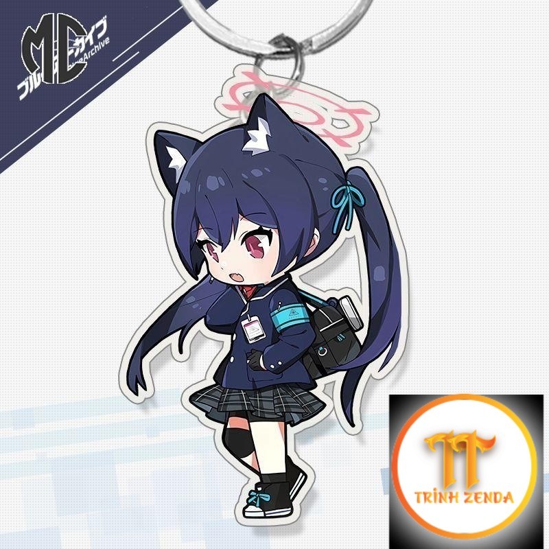 Móc khóa Blue Archive Takanashi Hoshino Sunaokami Shiroko Sorasaki Hina Izayoi - zenda