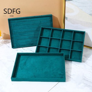 Khay đựng đồ trang sức nhung, Nhẫn bông tai Hộp đựng đồ trang sức, Vòng tay thời trang Dây chuyền Hộp đựng đồ trang sức bằng gỗ Pallet Người bán trang sức