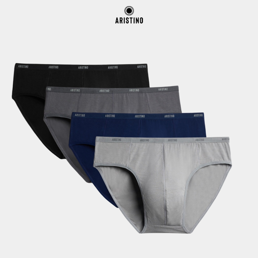 [COMBO 2] Quần lót nam ARISTINO dáng tam giác, cạp chun mảnh co giãn, chất liệu Bamboo thoáng mát - 