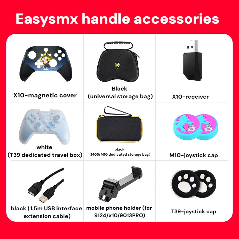 Phụ kiện tay cầm Easysmx X20 mũ điều khiển X05 đầu thu chuyển đổi tay cầm trò chơi Giá đỡ điện thoại