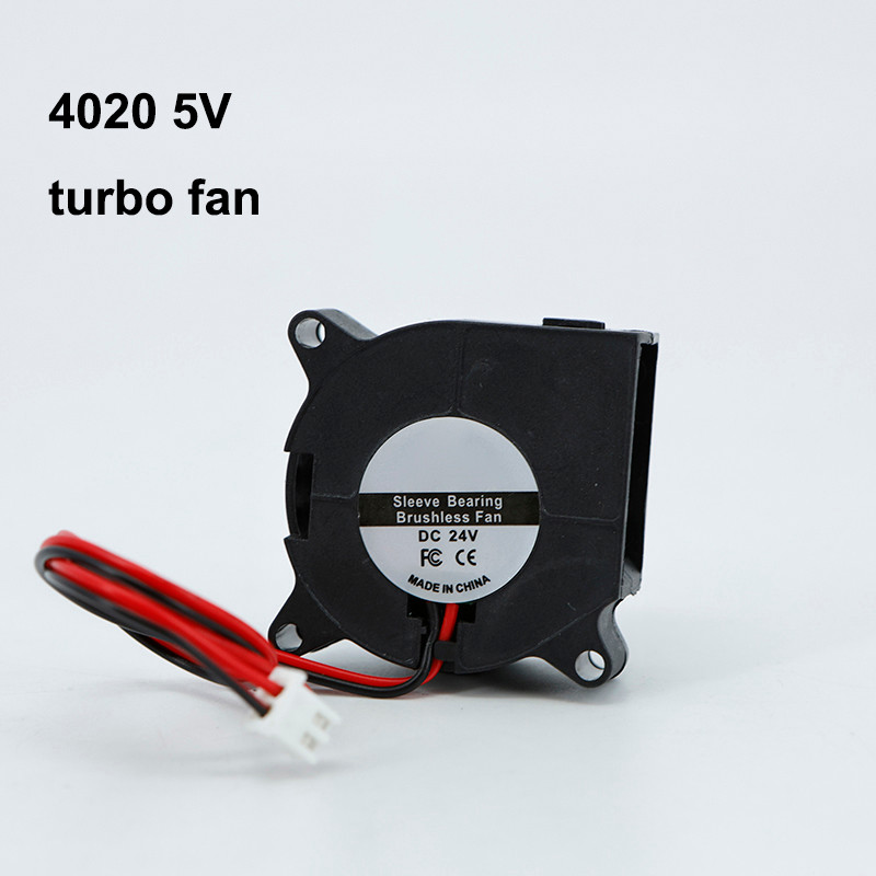 2Pin 4cmx2cm DC 5V 4020 Quạt làm mát Turbo không chổi than cho máy làm mát máy in 3D 40x40x20mm xh2.