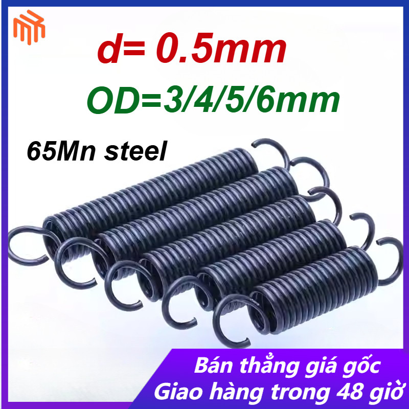 Lò xo căng / lò xo d = 0,5mm, OD3 / 4 / 5 / 6mm, L = 20 ~ 120mm lò xo căng có móc, áp dụng cho cửa n