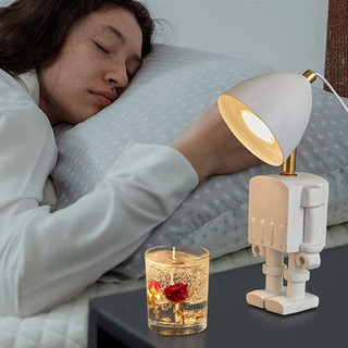 Đèn đốt nến thơm Robot, có chế độ hẹn giờ ( Hàng sẵn có)