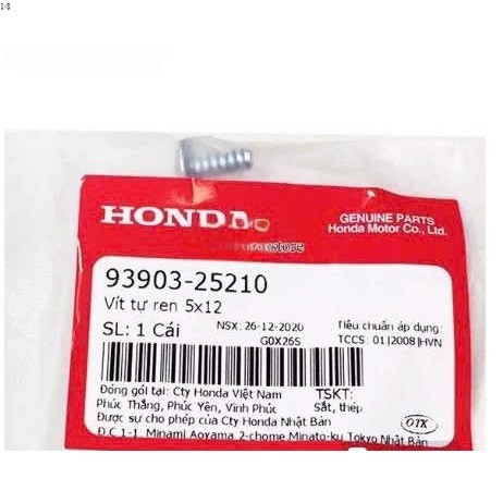 Vít tự ren 5X12 Honda xài nhiều xe. / ptnk