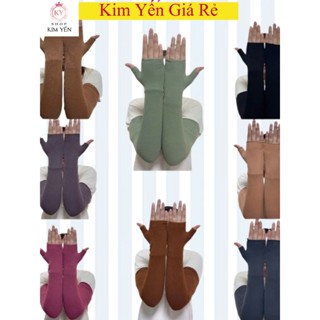 SÉT 3 ĐÔI ỐNG TAY CHỐNG NẮNG - ỐNG TAY VẢI GÂN Ủ KEM-ỐNG TAY GÂN CO KẸP NGÓN ĐỦ MÀU NGẪU NHIÊN - Kim Yến Giá Rẻ