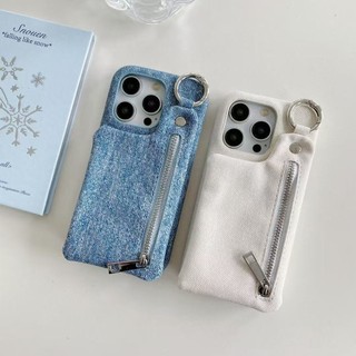 Ốp điện thoại ví đựng tiền xu bằng vải cao bồi cho Samung S25 Edge S24 Ultra S23 Fe S22 S21 S20 Plus Note20 S25ultra S24ultra Vỏ bảo vệ