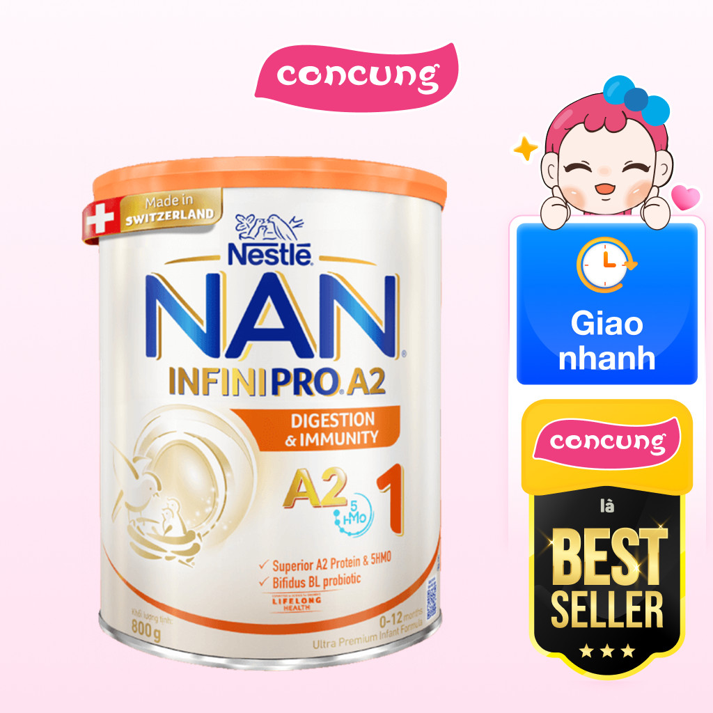 Sữa Nan A2 InfiniPro 800g số 1 (0-1 tuổi)