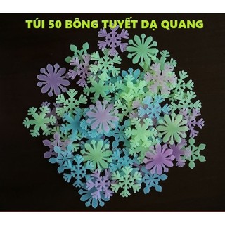 Bộ 50 bông tuyết dạ quang siêu xinh