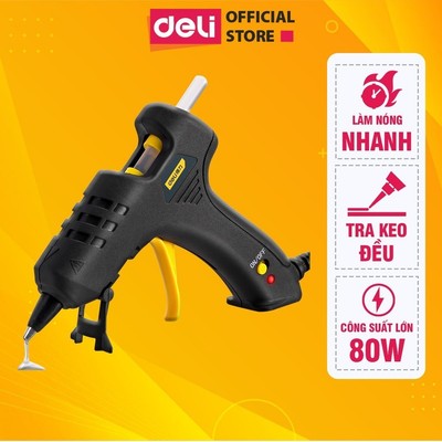 Súng Bắn Keo DELI Cao Cấp Chính Hãng Công Suất Lớn 40W Nhỏ Gọn, An Toàn Sử Dụng Thiết Kế Hiện Đại
