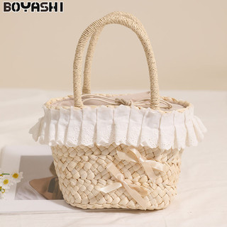 Túi xách ren boyashi túi rơm túi thắt nơ túi dệt