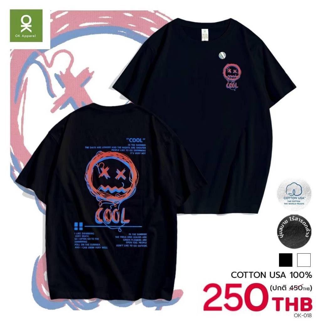 Áo thun cổ tròn in hình OK Apparel XO -​ Vải nhập khẩu ngoại cỡ Usa S-5XL