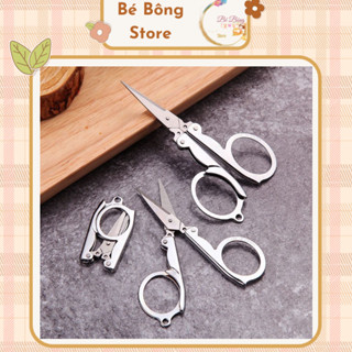 Kéo cắt nhỏ mini có thể gấp gọn mang đi du lịch, tỉa lông, cắt chỉ