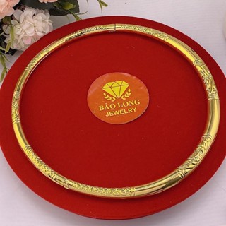 Vòng Cổ Cô Dâu Kiềng Cưới Mạ Vàng 24K Kèm Hộp Nhung Đỏ Hoạ Tiết Hoa Sen, Long Phụng May Mắn