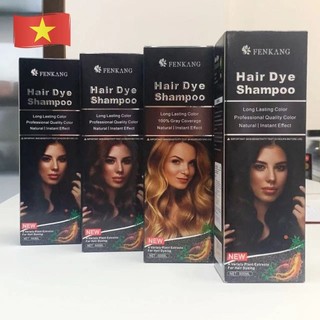  【Nhà máy bán hàng trực tiếp Dầu gội nhuộm tóc Không Cần Tẩy Tóc,Thêm tinh chất thảo dược để bảo vệ tóc 500ml 