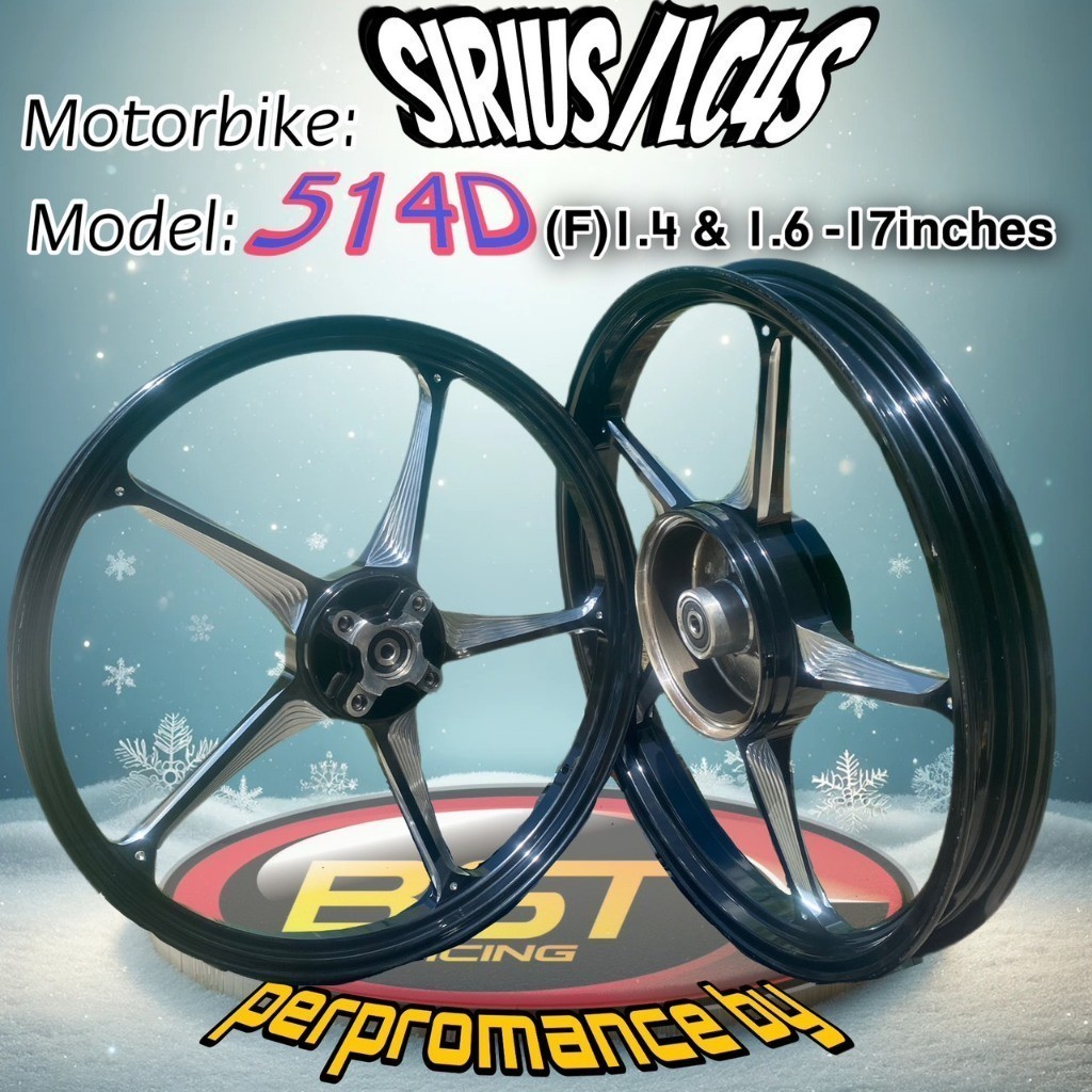 Mâm 5 cây Sirius, Mâm CNC hiệu BST đủ màu Crom/Đen/Bạc/Cam đồ chơi mâm 5 cây Sirius Exciter 2006-201