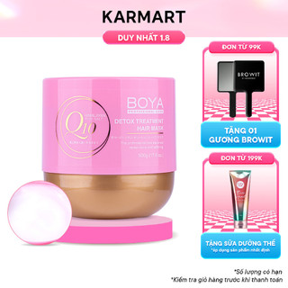Kem Ủ Tóc Boya Q10 Detox Treatment Hair Mask Phục Hồi Hư Tổn, Giảm Nhờn Cho Mái Tóc Bồng Bềnh, Suôn Mượt 500G