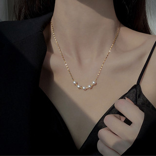 Vòng cổ ngọc trai cao cấp bằng thép không gỉ Vàng Mặt dây chuyền chống phai màu bằng thép titan