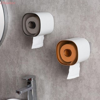  Hộp đựng khăn giấy DALTON Hộp đựng giấy vệ sinh không đục lỗ treo tường Phụ kiện phòng tắm Hộp đựng khăn ăn chống nước bằng nhựa tròn Văn phòng 