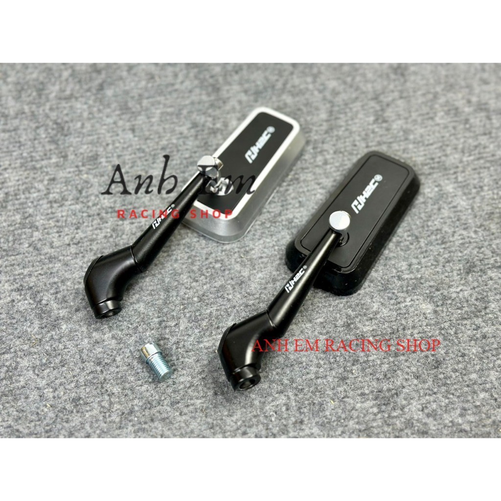 GƯƠNG XE MÁY NHỰA KIỂU HC VUÔNG TẶNG KÈM ỐC 10li GẮN BÊN TRÁI