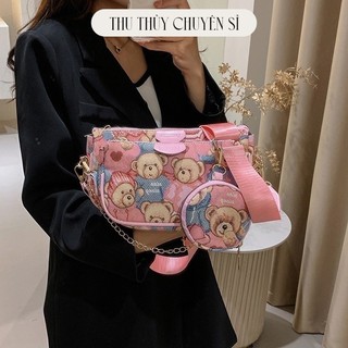 Sét túi ví hồng 3 chi tiết