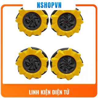Bộ 4 bánh xe Mecanum 48mm, 60mm, 80mm giá rẻ cho DIY mô hình robot  lập trình điều khiển xe đa hướng