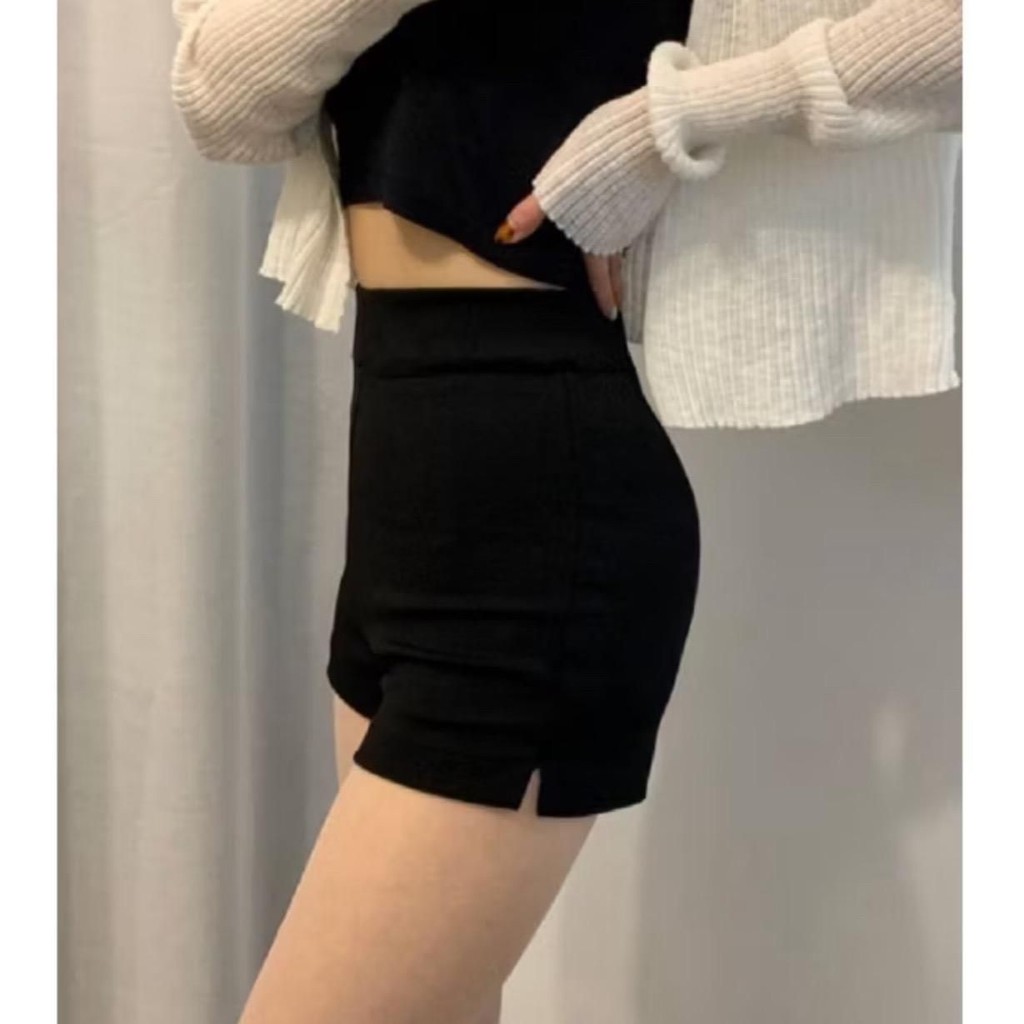 Quần Short Len Tăm Xẻ Gấu Chất Co Dãn thiết kế thể thao năng động mã 0401 | BigBuy360 - bigbuy360.vn