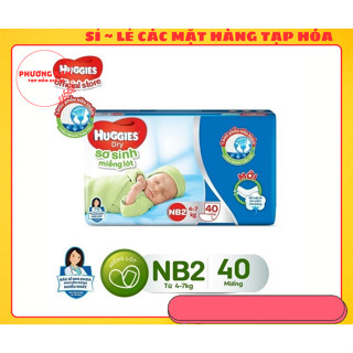  Miếng lót sơ sinh Huggies Hương Tràm Trà NB2 40 miếng   4-7kg  - HSD Luôn Mới 