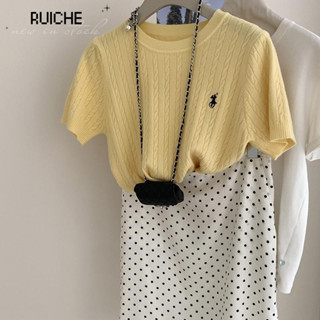 RUICHE áo croptop áo thun nữ baby tee phổ biến Casual Fashion Trendy WMJ2460V3Y 34Z240820