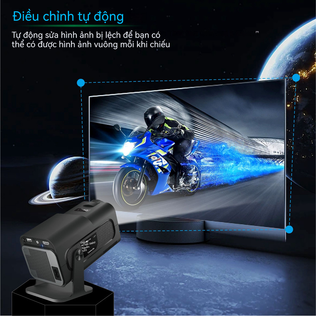 Máy chiếu mini HY320/320mini Full HD 1080P 4K WiFi Bluetooth Android11 Tự động sửa keystone Kết nối điện thoại Laptop | BigBuy360 - bigbuy360.vn