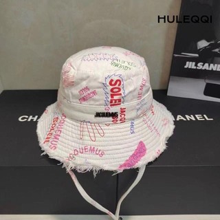 HULEQQI Mũ chậu dây rút Cotton hợp thời trang