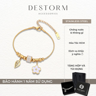 Vòng Tay Nam Nữ Destorm Thời Trang, Lắc Tay Bạc Đôi Thép Không Gỉ, Có Tặng Kèm Hộp Và Túi Đựng - S24