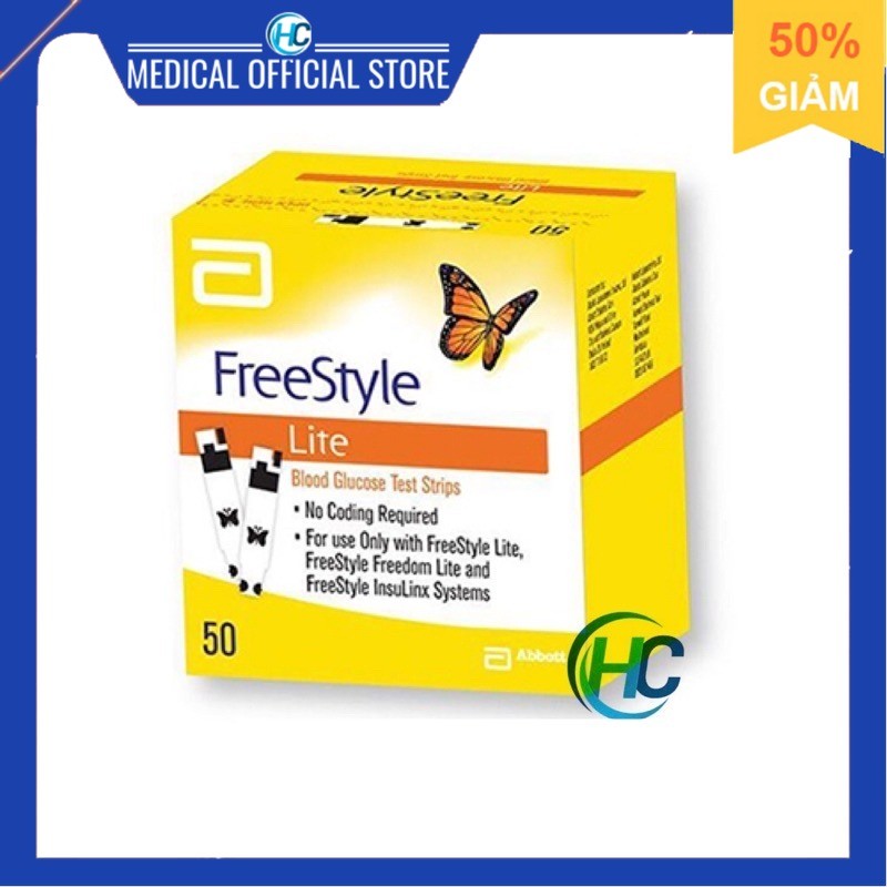 Que Thử Đường Huyết Freestyle Lite (Hộp 50 - 100 que)