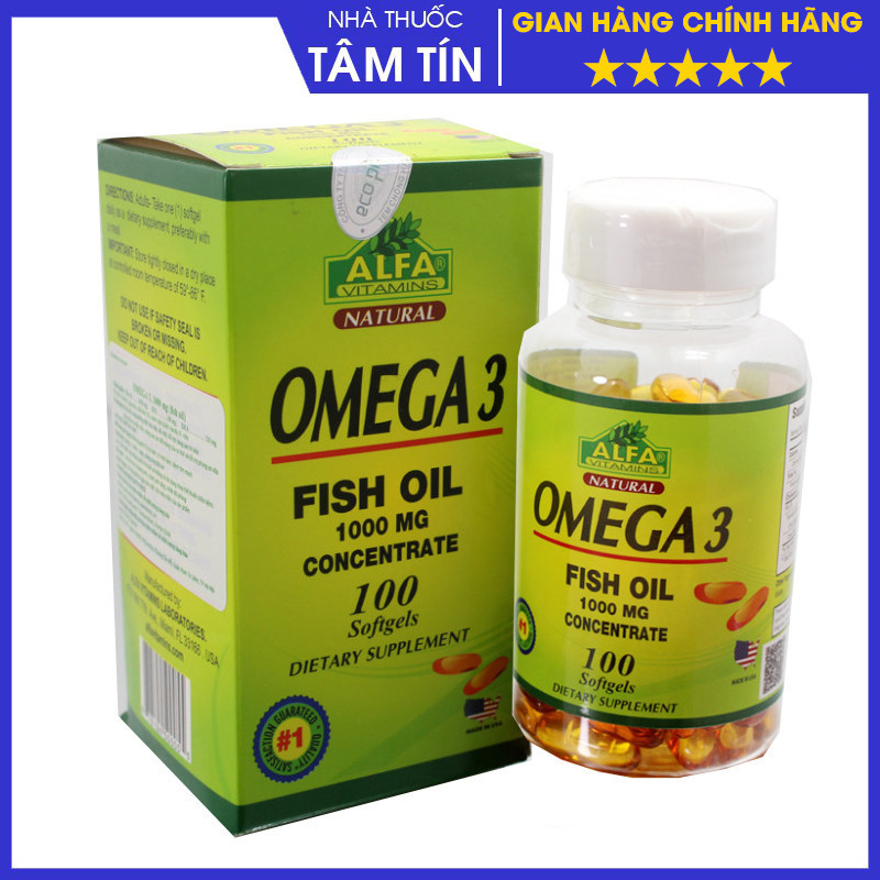 Omega3 Fish Oil (ALPHA) - Nhập khẩu Mỹ bổ sung dưỡng chất cho não, bổ mắt, giúp nâng cao trí nhớ