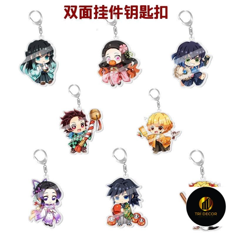 [Gác lửng] Thiết bị ngoại vi Demon Slayer Nezuko Tanjiro Tokitoru Muichiro móc khóa acrylic trong su