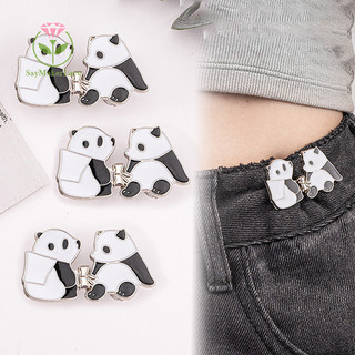 [SayMakerLace] 2 Cái Điều Chỉnh Nút Gấu Trúc Dễ Thương Cho Quần Váy Thắt Lưng Có Thể Điều Chỉnh Khóa Thắt Lưng Quần Jean May Nút Thắt Lưng