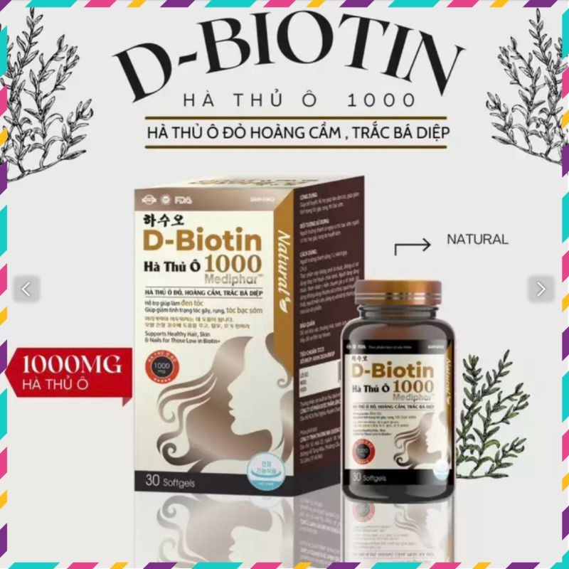 Viên Uống D-BIOTIN HÀ THỦ Ô 1000 - QUEENSHOP68