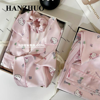 HANZHUO set đồ nữ Đồ ngủ độc đáo rực rỡ chic ins WSQ24A0BUK 42Z241016