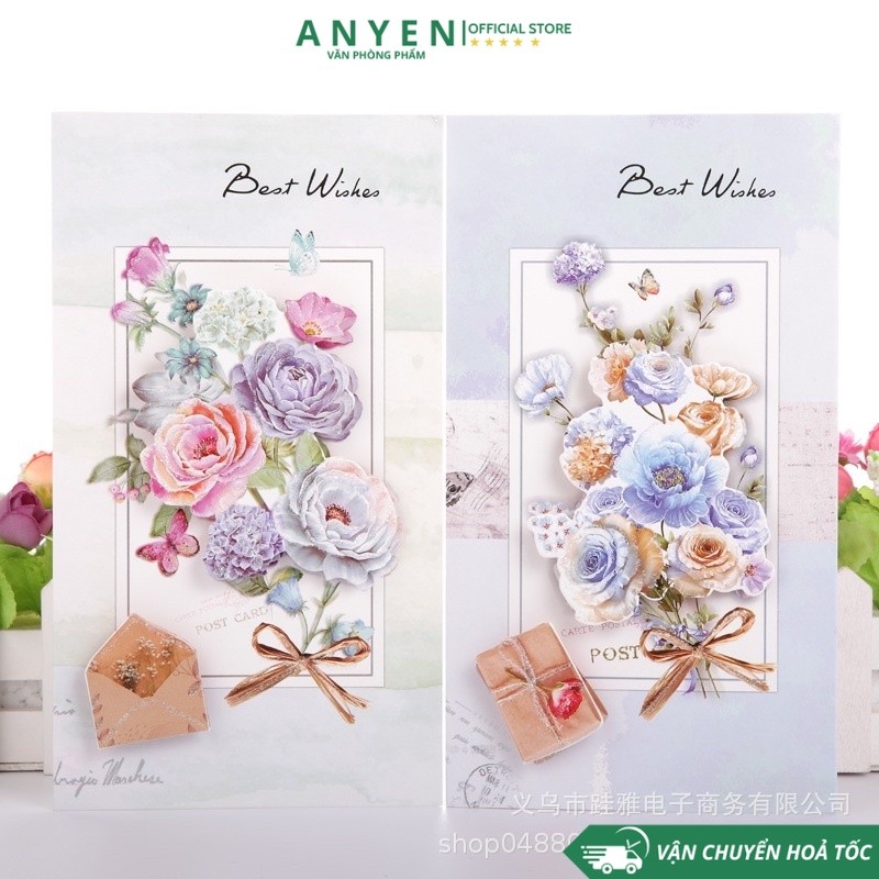 Combo 3 Thiệp chúc mừng 3D sinh nhật, 20/10, 8/3