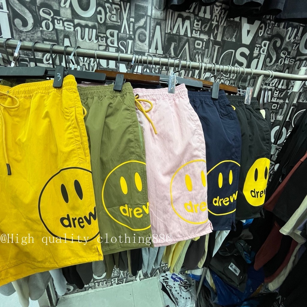 DREW HOUSE Quần short cổ điển Smiley Quần đi biển Quần short thông thường
