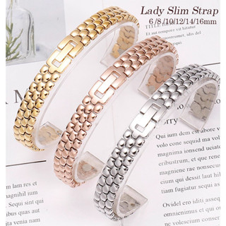 Size Nhỏ Nữ Slim Dây Đeo Đồng Hồ Thép Không Gỉ Chắc Chắn Vòng Tay 6 Mm 8 Mm 10 Mm 12 Mm 14 Mm 16 Mm Sang Trọng Nữ Sáng Bóng Trang Sức Kim Loại Dây Đeo Đồng Hồ Cho Lola Rose Cho Dây Đeo Tay DW