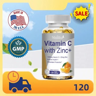 Vitamin C phức hợp với kẽm Vitamin C 1000 mg Kẽm 20 mg Hỗ trợ miễn dịch 
