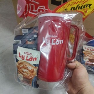 (mua 1 tặng 1) Cà phê sữa đá ly lớn dây 260g×10 gói×26g tặng ca giữ nhiệt 750ml như hình Coffee Cafe
