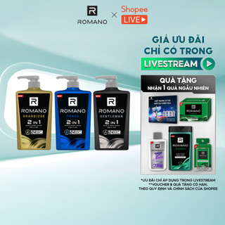   SSSS  x Tắm gội cho nam 2in1 cho nam hương Nước hoa Romano hương Grandiose Force Gentleman 650g - LIVE 